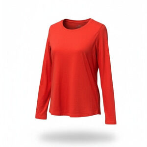 Vineyard Vines T-Shirt Womens XS Red Long Sleeve Crew Neck Whale Graphic